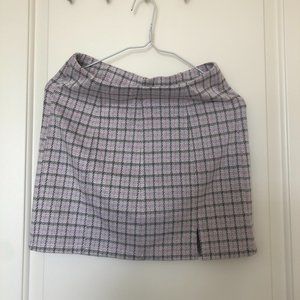 NWT american eagle purple/lavender plaid mini skirt